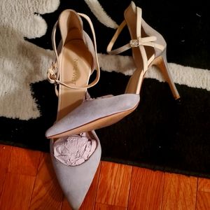 Nine West Gray Suede/Blue Shoe